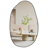 Cassilando Irregular Wall Mirror Asymmetrical Mirror Wall Mounted Unique Vanity Mirrorshaped Dressing Mirror Decorative for Living Room Bathroom Bedro
